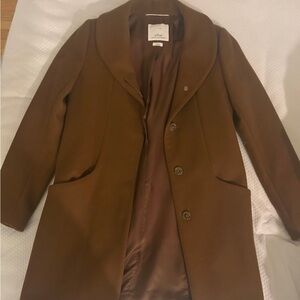 Aritzia Wilfred Cocoon Wool and Cashmere Coat size S, cigar color